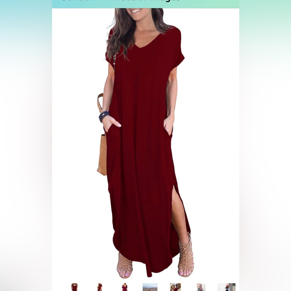 Grecerelle, XS, Wine Red, Maxi Dress